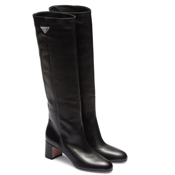PRADA LEATHER BOOTS - Picture 2 of 2